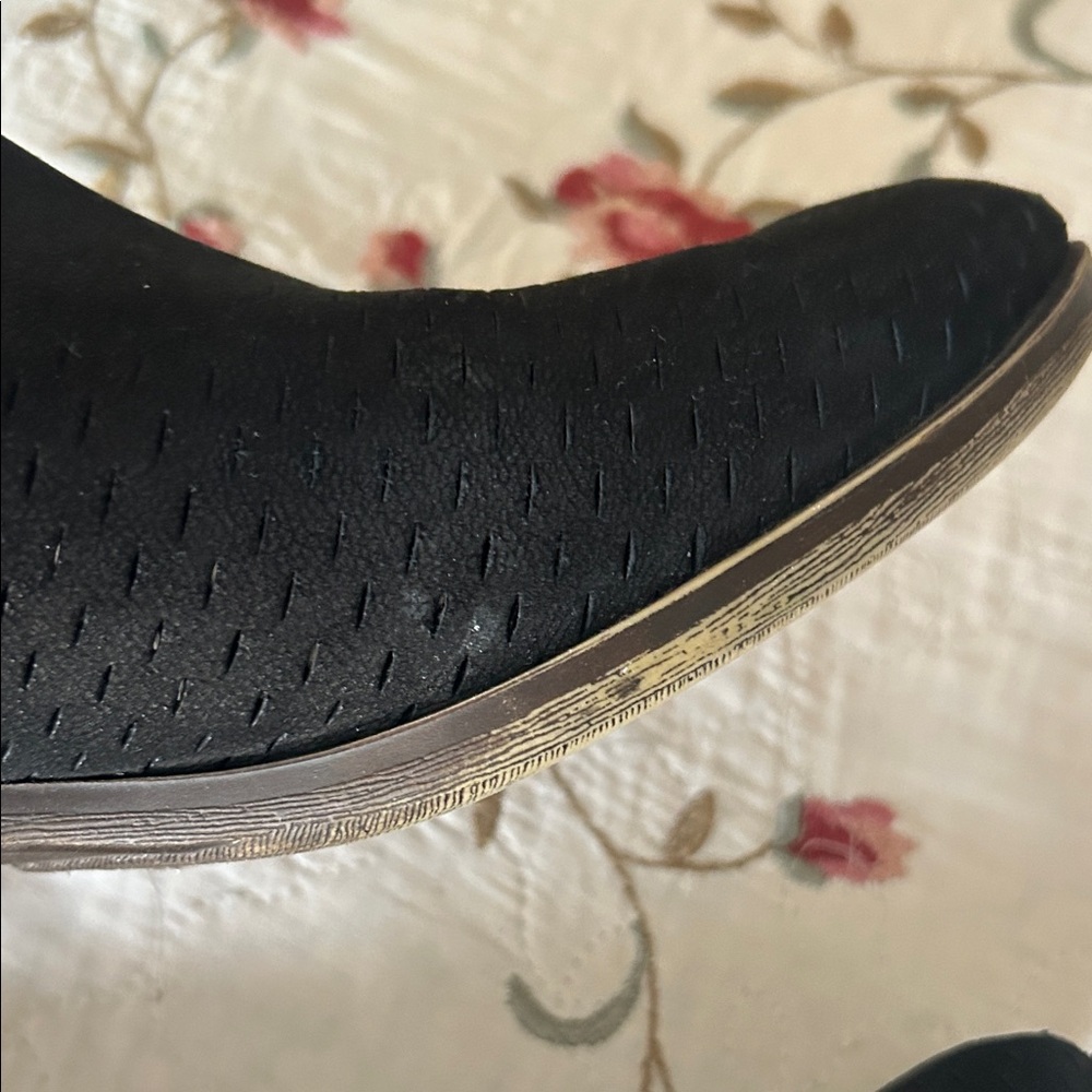LUCKY BRAND🖤Black Suede Leather Ankle Booties Size 7.5 - Picture 11 of 14